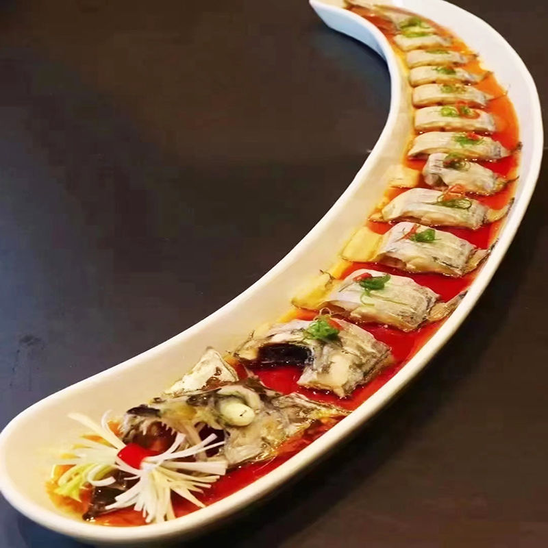 originality hotel Tableware 1 ceramics Super large Saury Hairtail Eel Hot Pot Restaurant club Private Kitchen