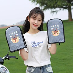 ゆったりとした日焼け止めアイスシルクスリーブ薄い手袋女性用サンシェード夏の運転とサイクリングアイスシルクアームガードパフスリーブ