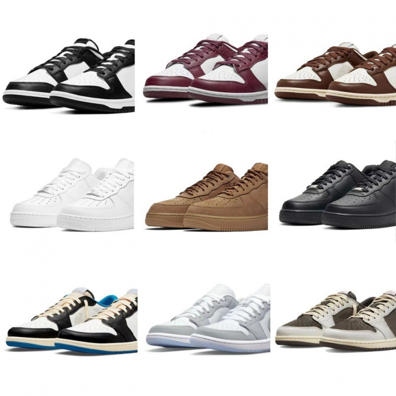 Aj1 Lightning Pure White Shoes Air Force 1 Low-Top Putian Pure Original Dunk Reverse Hook Sports Versatile Panda Putian