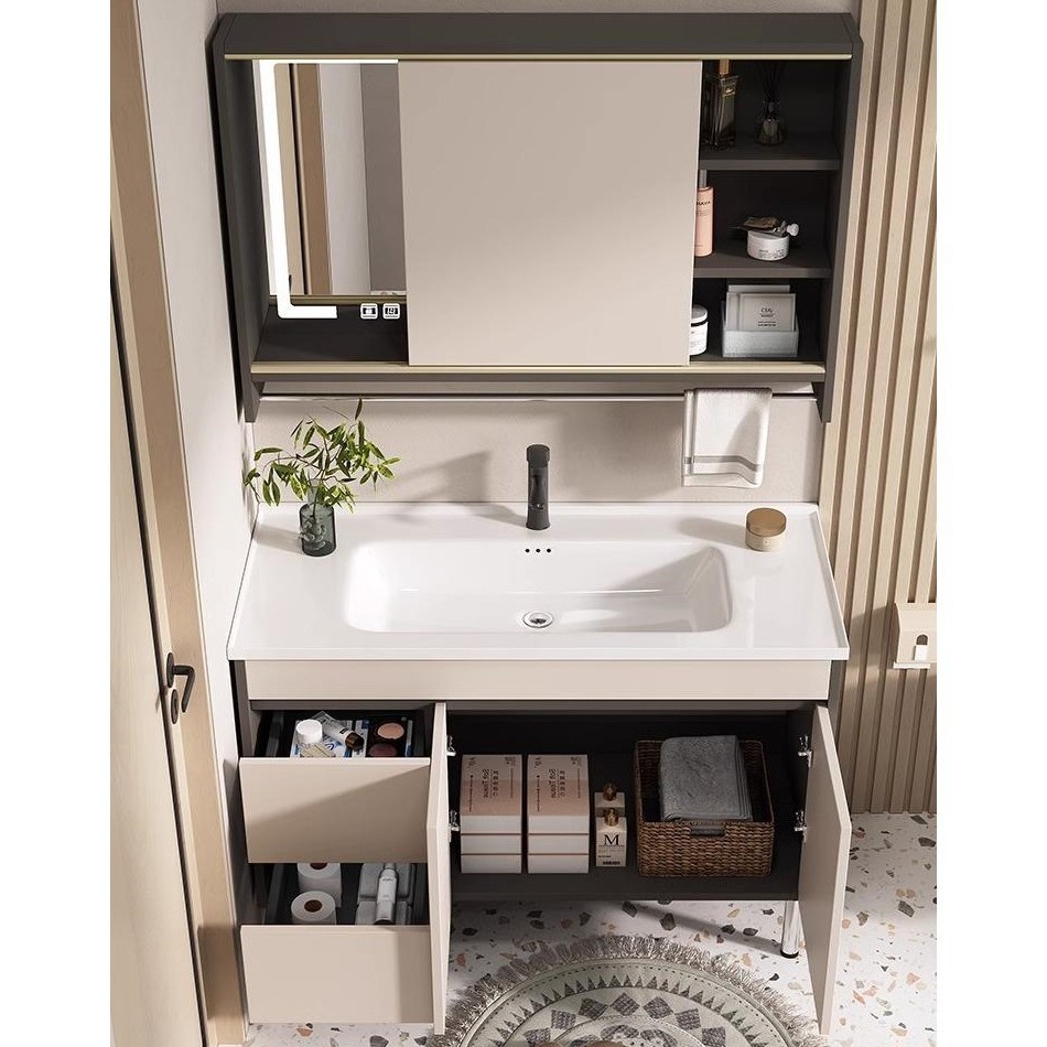 Hogar piso lavado Mesa fregadero con lavabo madera maciza armario integrado lavabo gabinete balcón piscina lavandería piscina