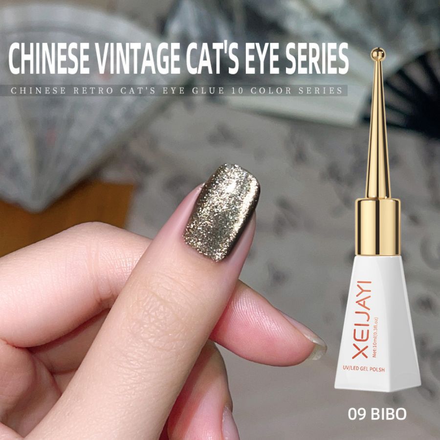 Flash chino retro ojo de gato esmalte de uñas pegamento nuevo otoño no gris ojo de gato pegamento para salón de uñas
