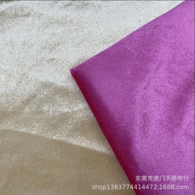 现货供应针织160克单面丝绒面料密丝绒 弹力薄款丝绒休闲服装绒布