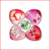 Crystal, creative cartoon fridge magnet heart-shaped, magnetic board for beloved, decorations