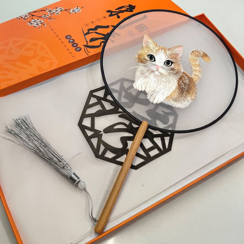 両面刺繍団扇古風扇子円扇刺繍扇子両面刺繍団扇蘇刺繍団扇漢服舞踏扇|undefined