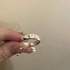 Brand advanced design fashionable ring with stone, moonstone, 2023 collection, light luxury style, trend of season