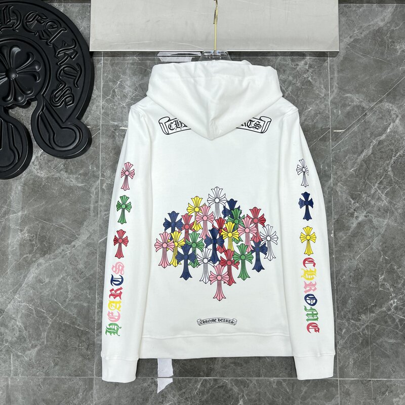 Chrome Heart Hoodie 克罗伈十字架连帽卫衣跨境宽松男女拉链帽衫|undefined
