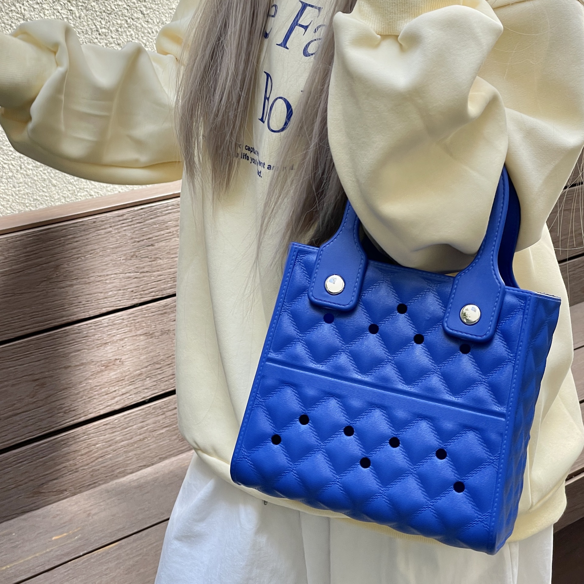 684g Weight Open Closure Type Top Handle Strap Type Square Bag Bags Type Street Occasion EVA Material Solid Color Pattern All Seasons Season Women's Gender Streetwear Style Square Shape Women's EVA Solid Color Streetwear Square Open Square Bag 10