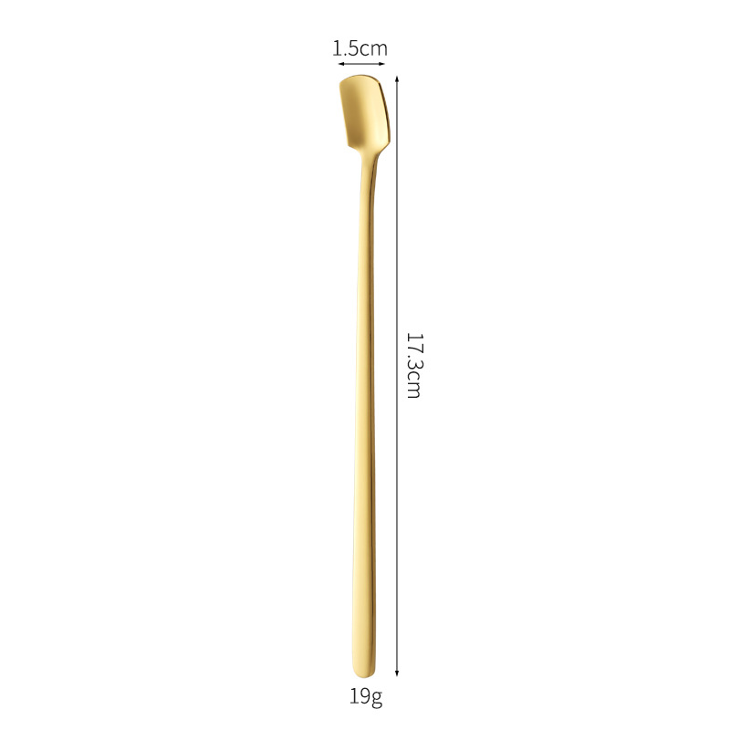 304-17cm 사각 헤드 스푼(골드)