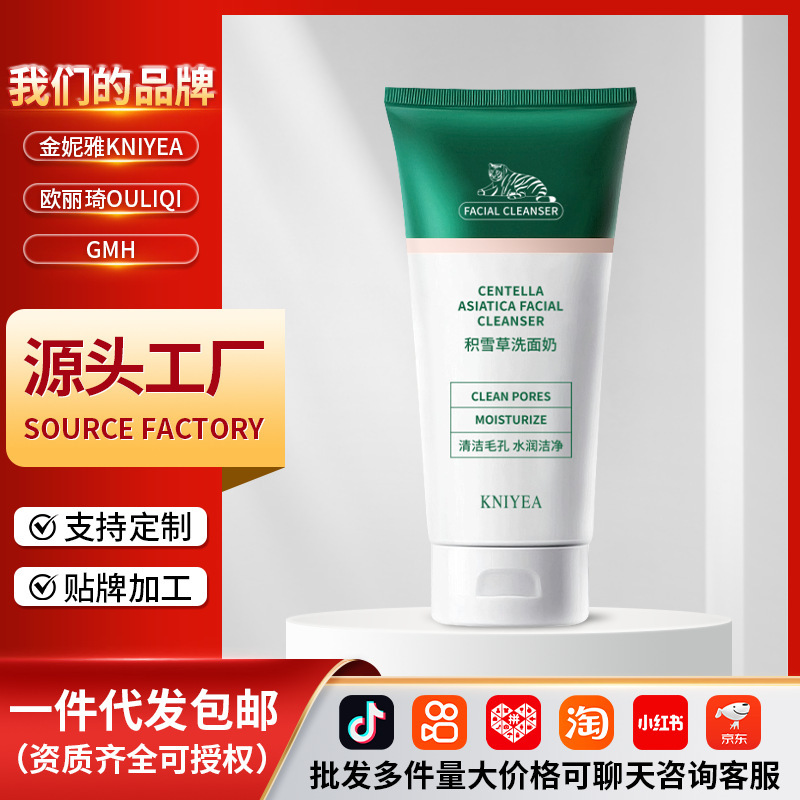 Jinnia Centella Asiatica Facial Cleanser Large Capacity 300g Cleansing Facial Mild Moisturizing Facial Cleanser Manufacturer Spot Batch Jinnia Centella Asiatica Facial Cleanser Large Capacity 300g Cleansing Facial Mild Moisturizing Facial Cleanser Manufacturer Spot Batch
