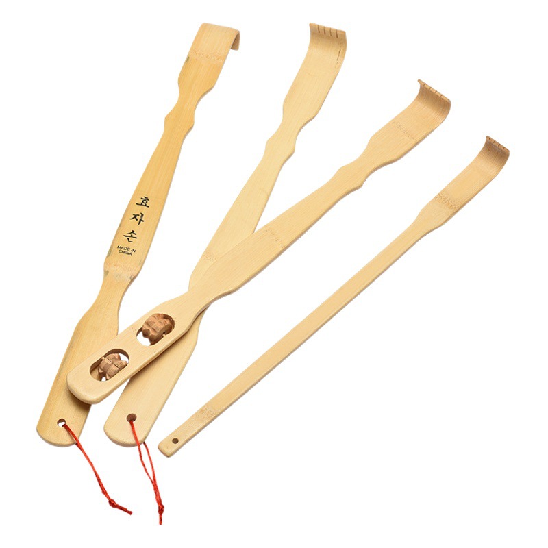 Rascador de bambú para espalda – “no pida ayuda”, con grabado, suministro de puesto, venta al por mayor