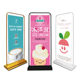 Door-shaped display rack 80x 180 telescopic Yi Labao vertical billboard floor-standing windproof display rack poster customization