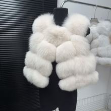ins芬兰狐狸毛马甲皮草外套女2025冬季修身显瘦可供线上实体