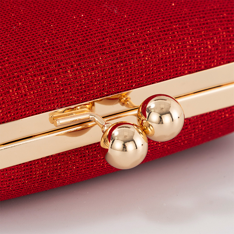 Bolso de noche deslumbrante transfronterizo de fábrica de las mujeres europeas y americanas bolsa de banquete de mano bolsa de cadena de caja pequeña axila