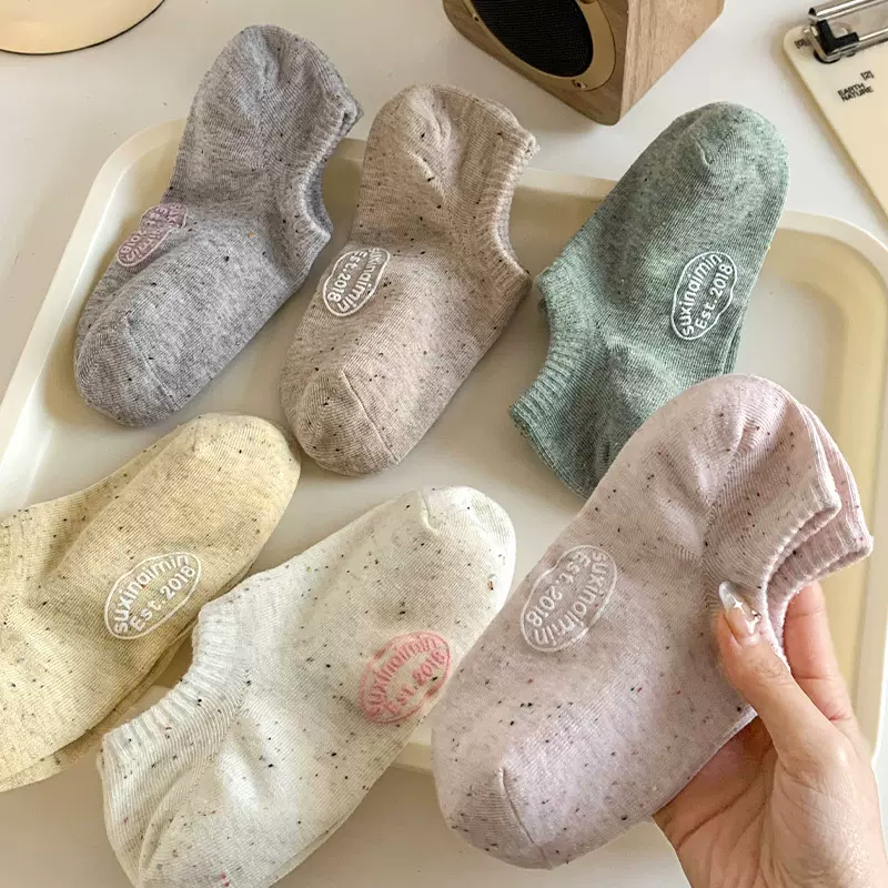 纯棉袜袜子女船袜夏季薄款女袜棉短袜浅口硅胶防滑低帮运动隐形袜