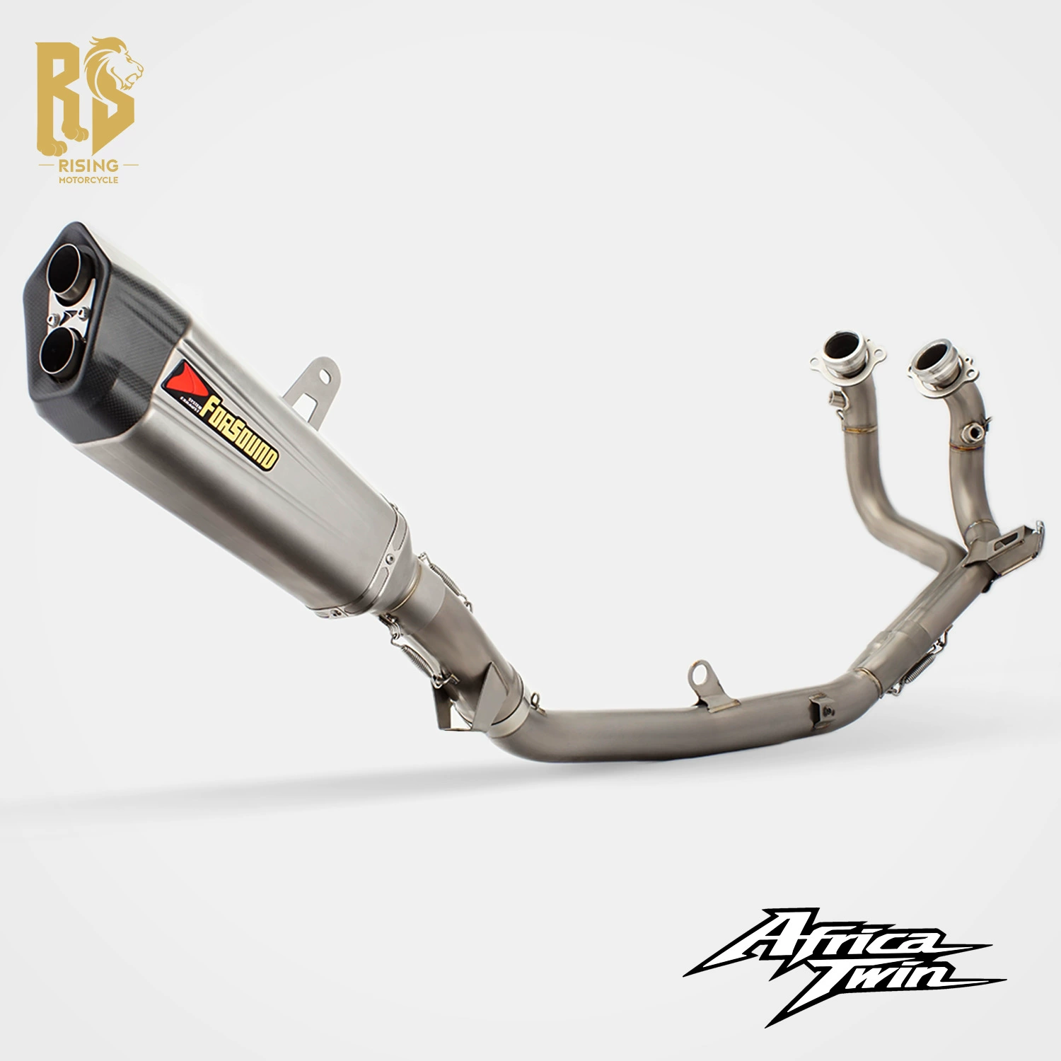 Подходит для Honda, не двойной модифицированный выхлоп CRFADV1100, передняя и средняя выхлопная труба из титанового сплава, полный сечения, 20202025