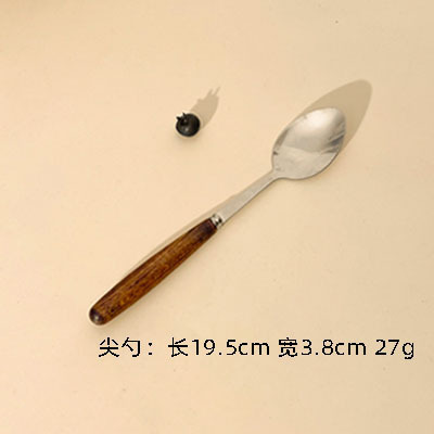 卸売り木柄洋食食器セットステンレスナイフフォークスプーン箸創意アイスクリームスプーンデザートフォーク果物フォーク|undefined