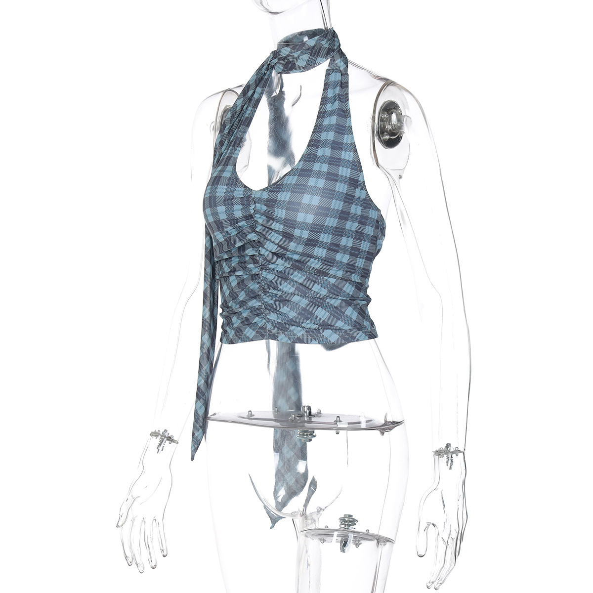 French Retro Women's Halter Neck Camisole Slim Fit Versatile Top For Autumn New Style_ecoleips.com