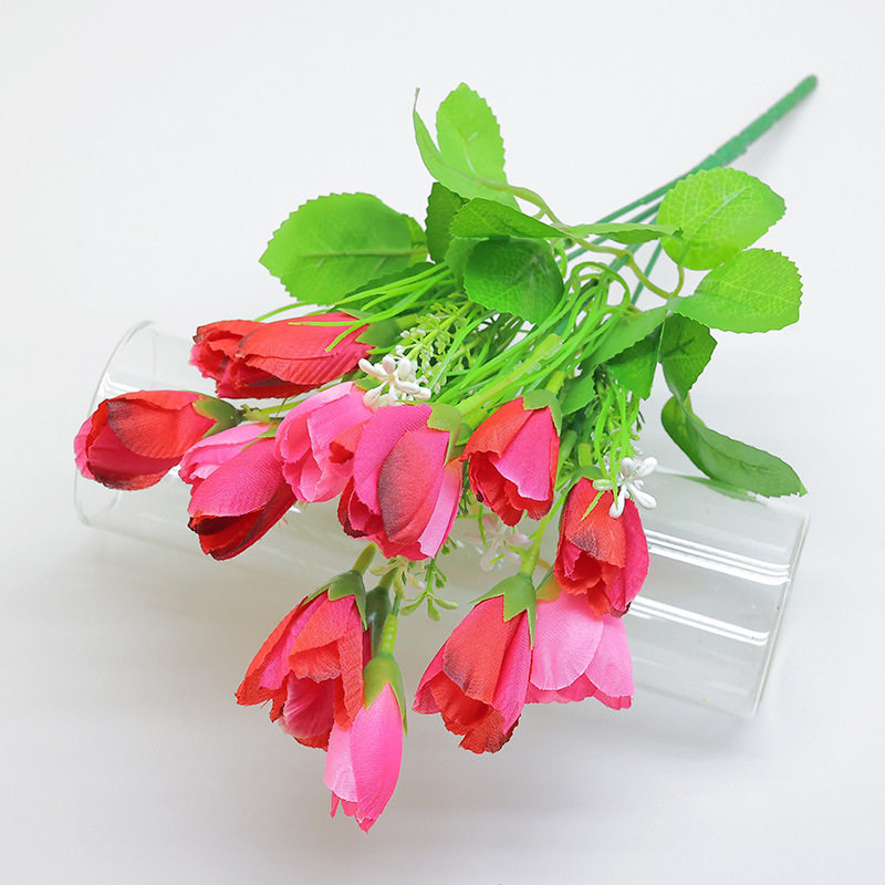 Flores falsas flores de seda para el hogar de bodas linternas flor decoración props magnolia brotes de nieve tulipan flores falsas ramo de flores