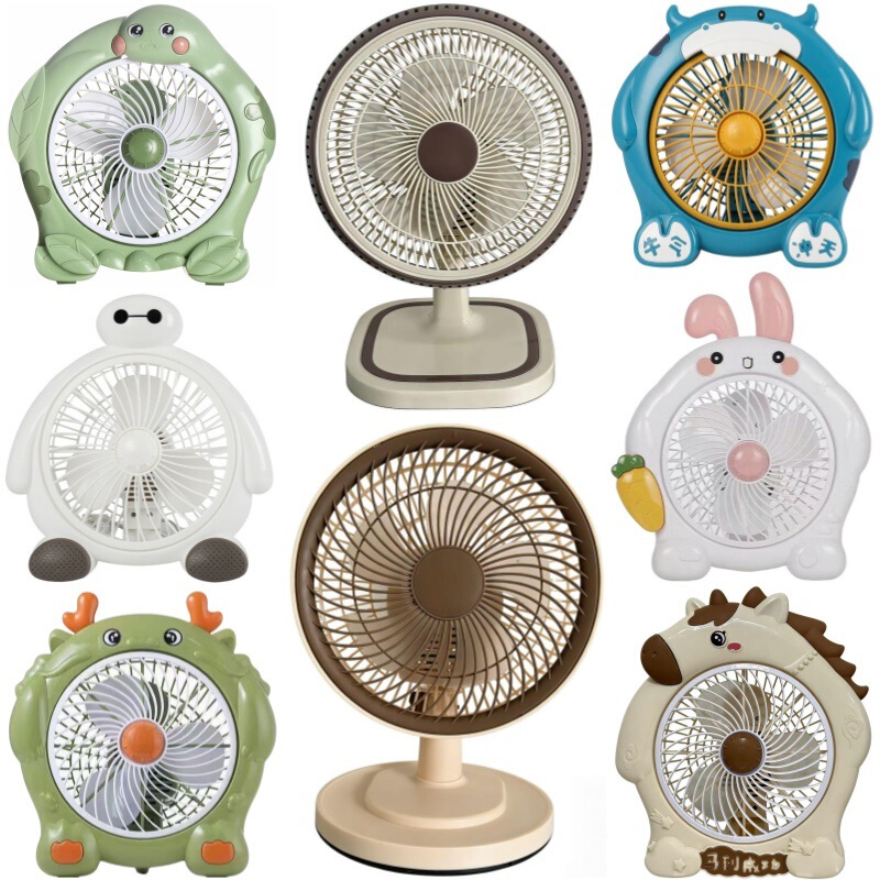 Small Desktop Fan Household Shaking Head Electric Fan Dormitory Desktop Mini Fan Office Wind Large Table Fan
