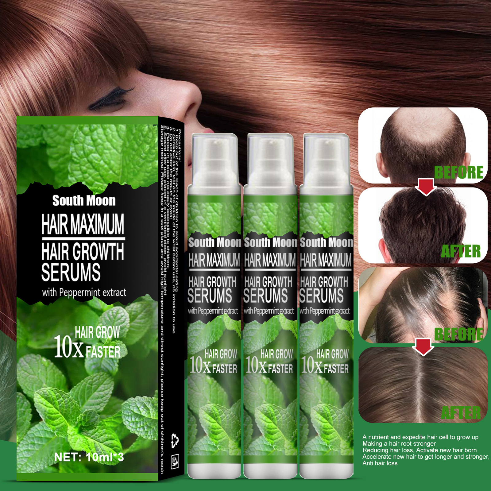 anti South Moon drop firming herbal essence moisturizing dense hair spray_voghion.com