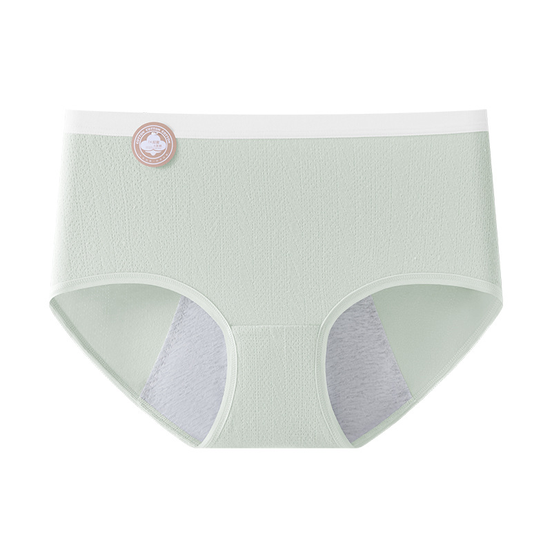 Pantalones fisiticos antibacterianos 7A de gran tamaño para mujer entrepierna de algodón puro cintura media alta para evitar fugas laterales bragas de período menstrual para niñas