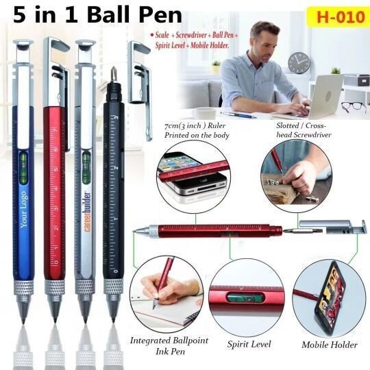 Pen roscado práctico nivel de potencia destornillador bolígrafo destornillador de potencia múltiple pluma de nivel de potencia múltiple