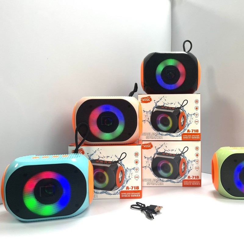クロスボーダー新 A-718 カラフルな大音量携帯電話ワイヤレス Bluetooth スピーカー屋外ポータブルサブウーファーカラフルなライト|undefined