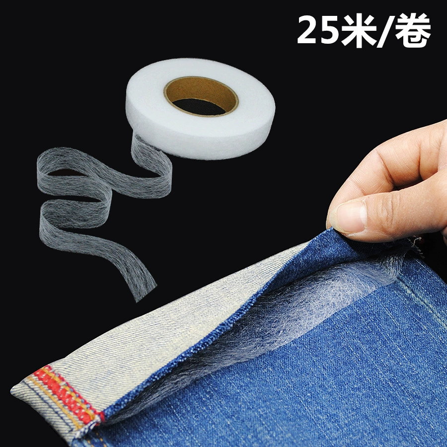 25 м рулон горячего расплава клея сетки для одежды двухсторонний клей с подкладкой клейкая подкладка гладильная шитая лента для стирки