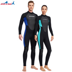 New 3MM Diving Suit Long Sleeve One-piece Couple Diving Suit Wetsuit Insulated Waterproof Sun Protection Snorkeling Surfing Jellyfish Swimwear