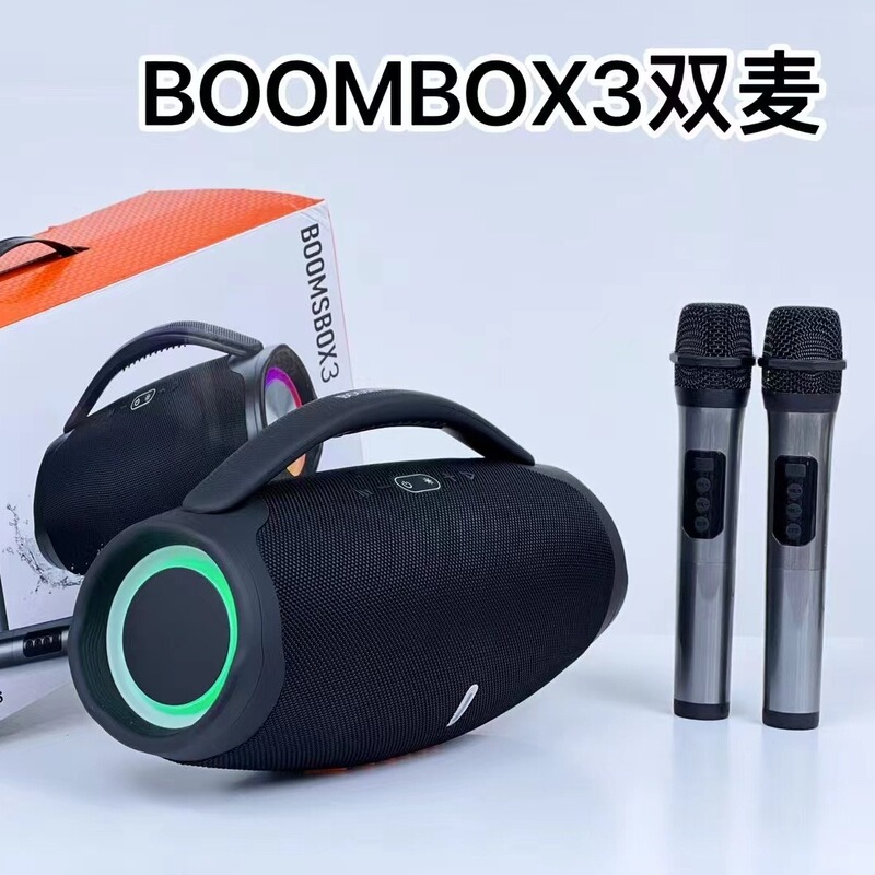 爆発的な戦神Boombox3世代ワイヤレスデュアルマイクbluetoothスピーカー携帯オーディオ40wサブウーファ|undefined
