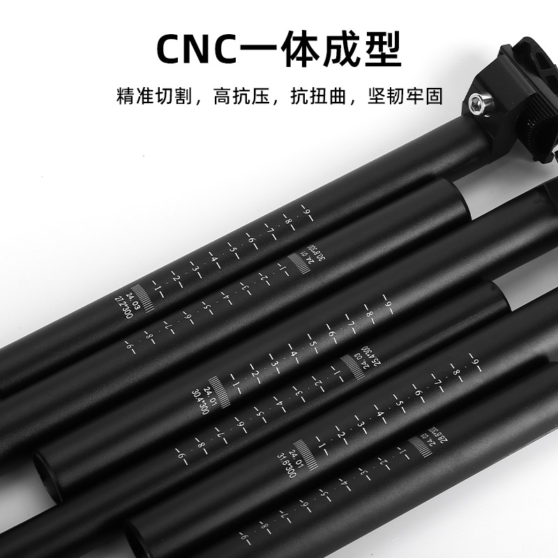 Tubo del asiento de la bicicleta de montaña Tubo del asiento de la bicicleta Tubo del asiento de aleación de aluminio 25.4 Varilla del asiento 27.2mm Accesorios 28.6 Varilla del asiento 31.6