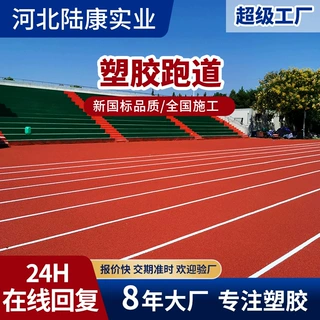 塑胶跑道全塑透气型新国标幼儿园体育馆户外公园防滑耐磨彩色跑道