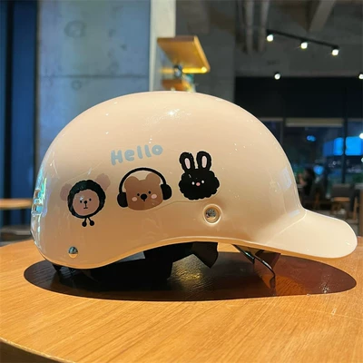 Motosiklet kaskı (dəbilqə) Electric Vehicle Helmet for Women