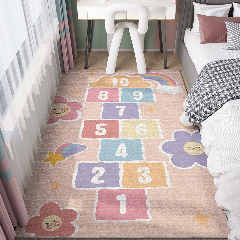 Imitation Cashmere Climbing Mat for Home Bedroom Cooling and Anti-Fall Bedside Blanket Children's Room Educational Game Carpet Factory Ready Stock