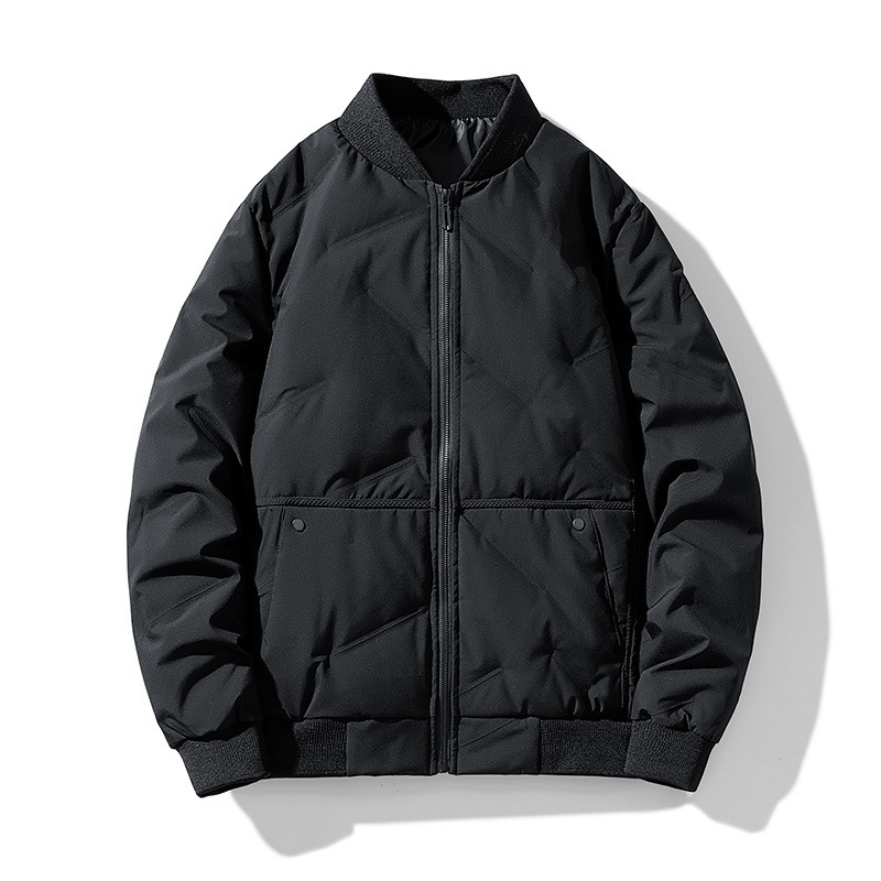New Lightweight Down Jacket Business 2024 Winter Baseball Collar Cardigan Baseball Jacket Grey Duck Jacket Coat v