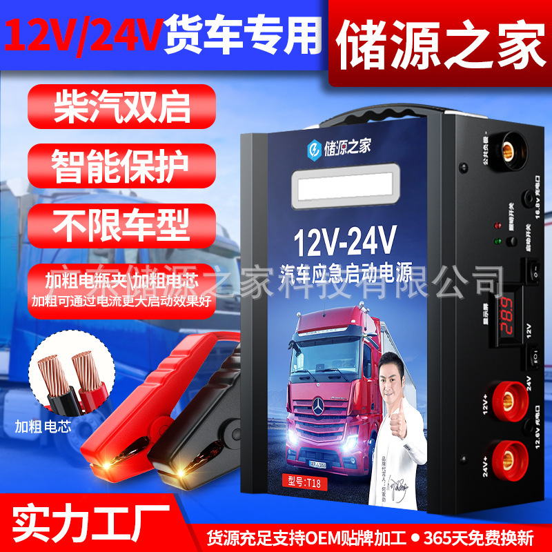 Car Emergency Starting Power Supply Multi-Function 12V24V Universal Battery Loss and Power Bank Car Backup Starter