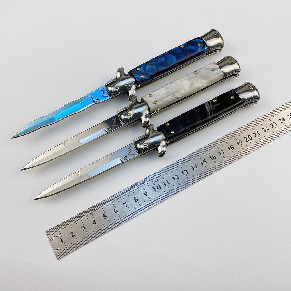 亚马逊不锈钢小折叠刀高硬度户外锋利狩猎露营EDC刀