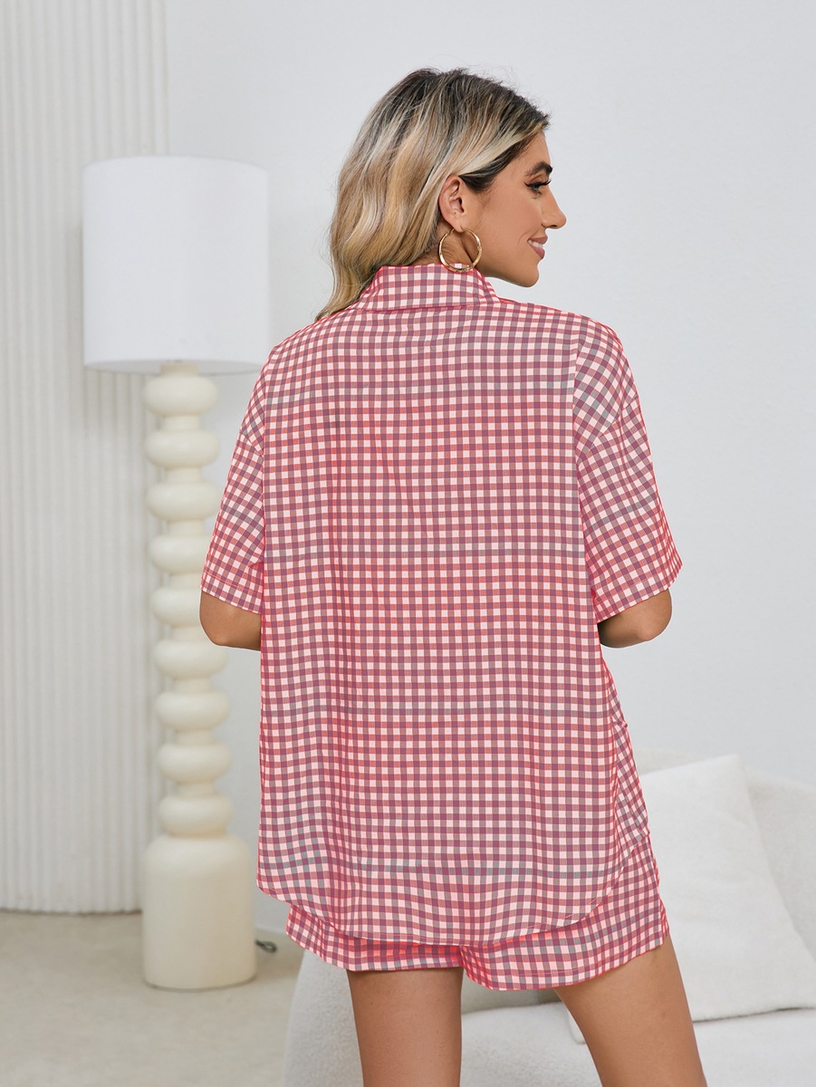 Women Casual Comfortable High Waist Loose Wide Legs Retro Plaid Shorts Checked Shirt Women 16 Women Casual Comfortable High Waist Loose Wide Legs Retro Plaid Shorts Checked Shirt Women