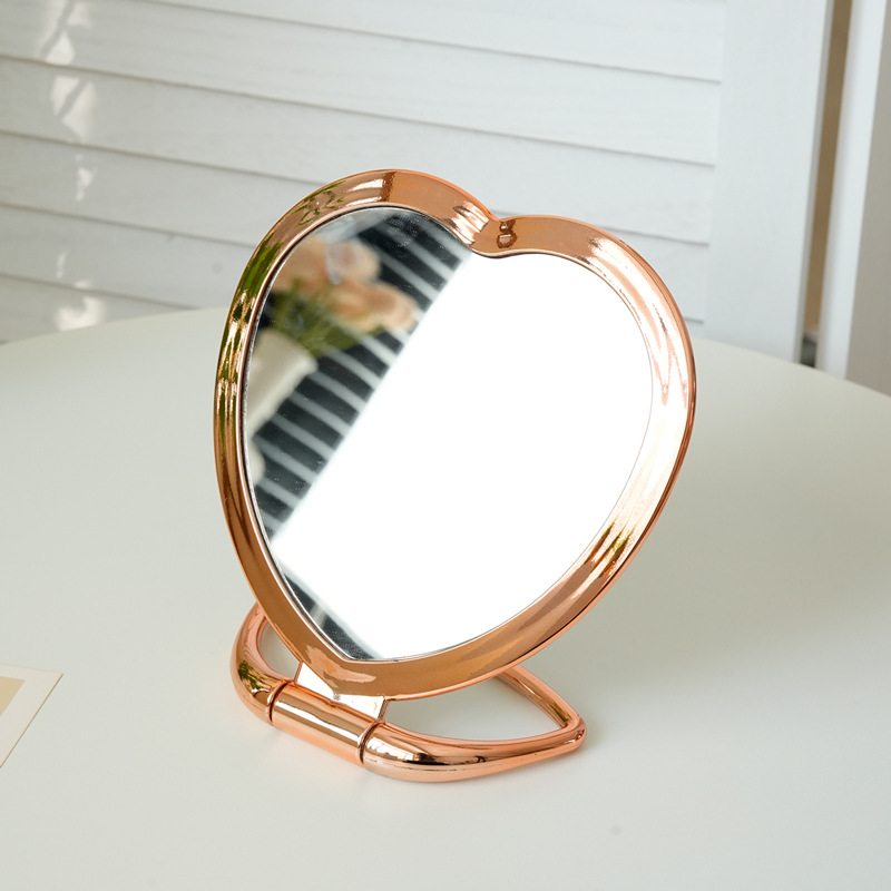 Square round double-sided handheld folding dressing table