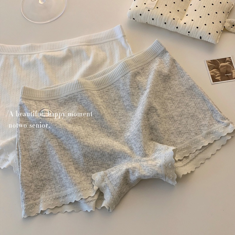 露出防止ツーインワン安全パンツ 10A 抗菌綿ボクサーパンツ女性用抗菌クロッチミッドウエストシームレスヒップリフティング|undefined
