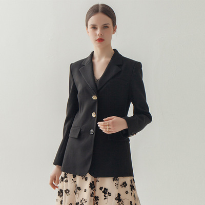 [Xi Yue]Designers Women 2021 Spring and autumn payment Simplicity Cold Self cultivation Show thin leisure time suit coat