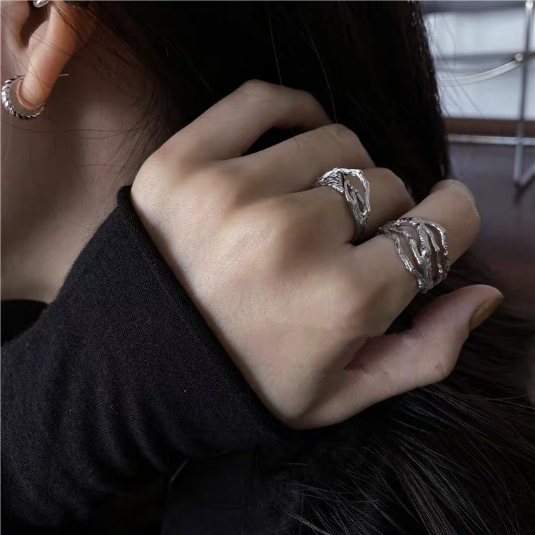 Hollow Line Metal Opening Adjustable Simple Ring display picture 5