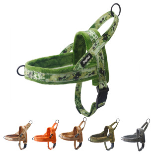 Pet Dog Chest Strap Flannel Comfortable Lining Dog Strap Leash Outdoor Dog Sports Vest Traction Dog Chest Strap
