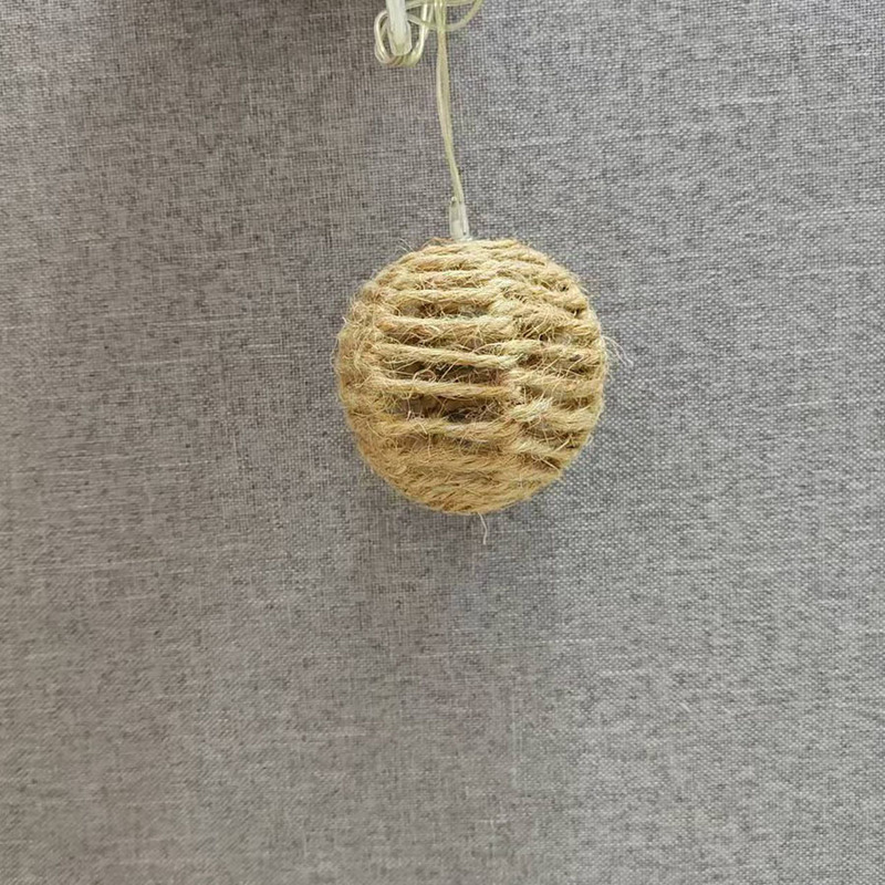 Factory hemp rope rattan ball lamp shade imitation rattan bamboo LED battery box color lamp string hanging accessories cross-border fsc courtyard decoration