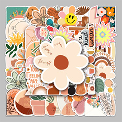 50 pieces Bohemian Retro DIY Laptop Gukka Handwritten Notebooks Sticker for Creating Scenery Stationery Small Gift