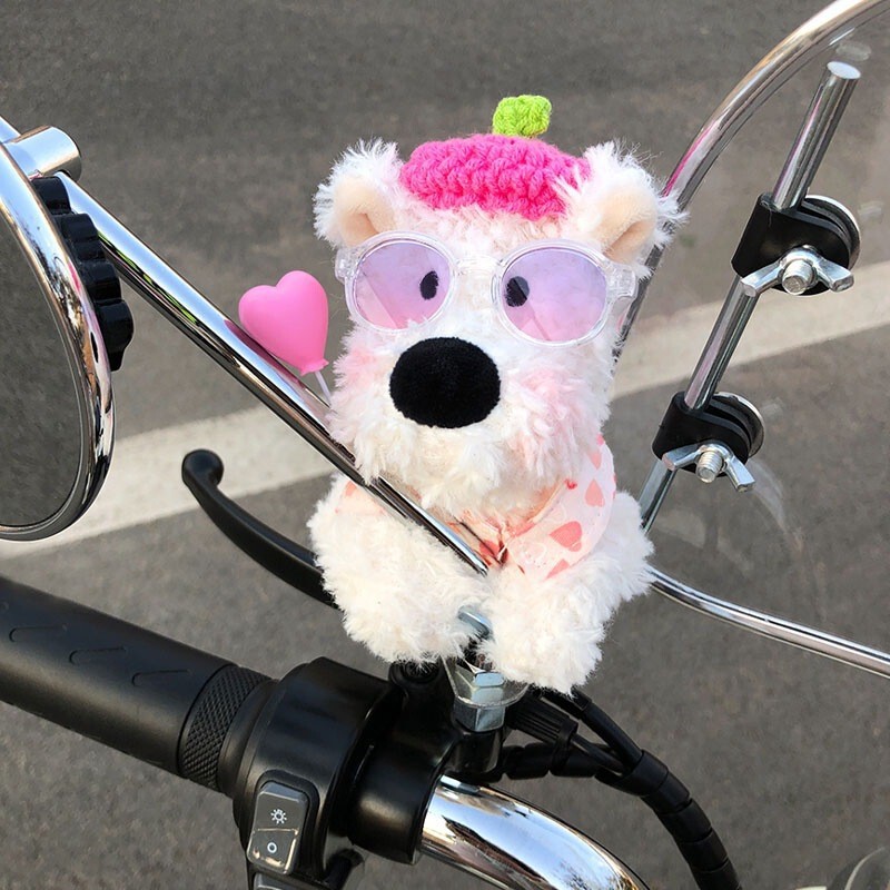 Electric car decoration accessories cute battery motorcycle bicycle rearview mirror magnetic doll doll pendant