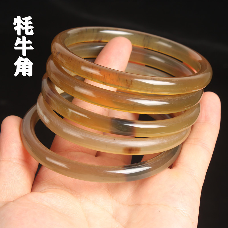 メーカー卸売エスニックスタイルジュエリーファインブレスレットホーンジュエリーナチュラルカラーヤクホーンブレスレット 4 ミリメートルラウンドハンド|undefined