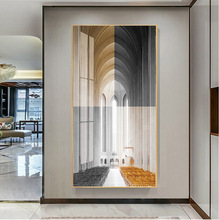 几何抽象落地画客厅酒店宾馆玄关壁画现代轻奢极简装饰画批发