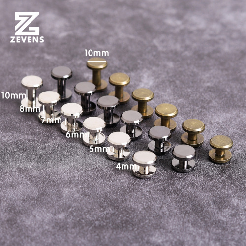 Bronze gun black silver white pure brass belt screw flat I-shaped nail surface diameter 10mm hang plated multi-color