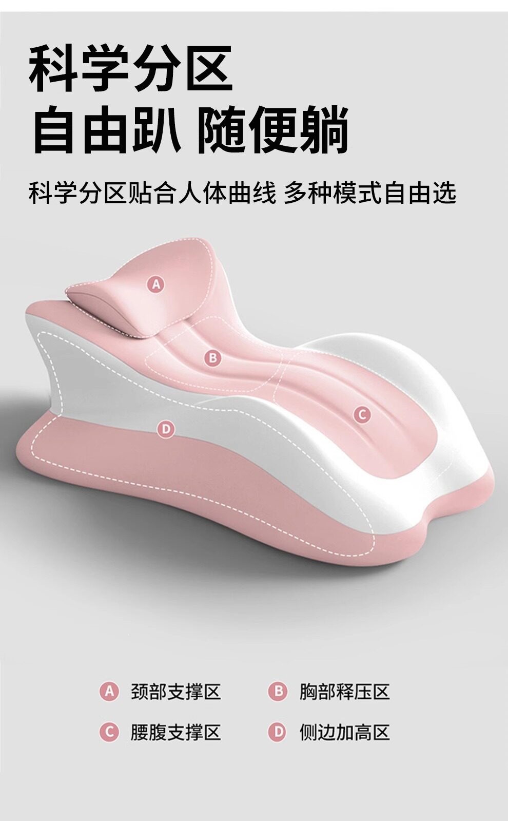 Suitable for German quality, this is a multi-functional cushion designed for use on beds, serving as a support pillow for lying down, sleeping on your stomach, and for supporting your legs and buttock